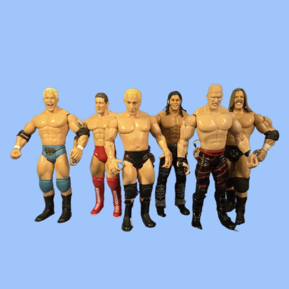 WWE Jakks Pacific 2003 Action Figures Ric Flair, Kane, Triple H, & More Bundle